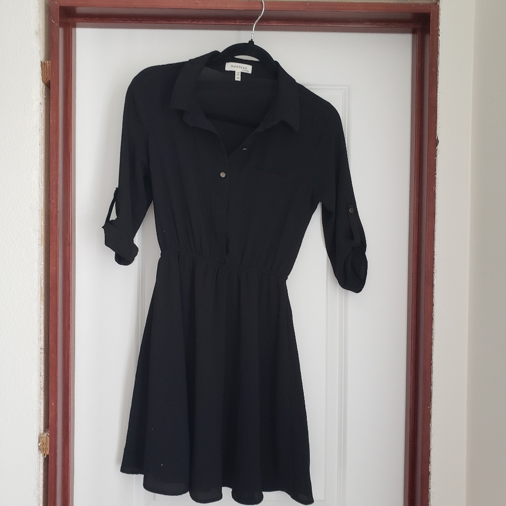 Button front shirt dress